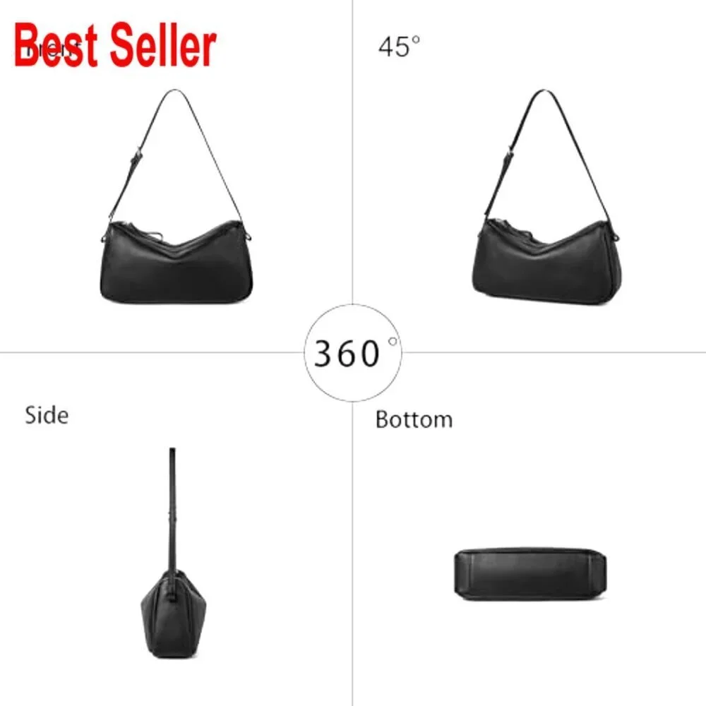 Small Leather Hobo Tote Purse, Mini Shoulder Bag Crossbody Handbag